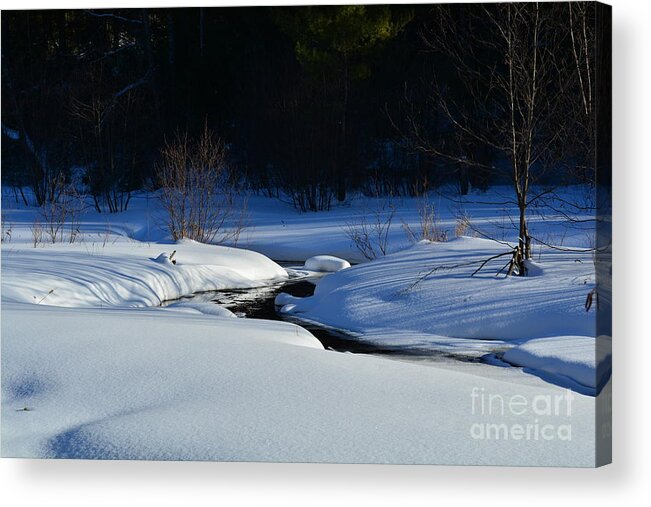 Winter Acrylic Print featuring the photograph Winter Stream by Mim White