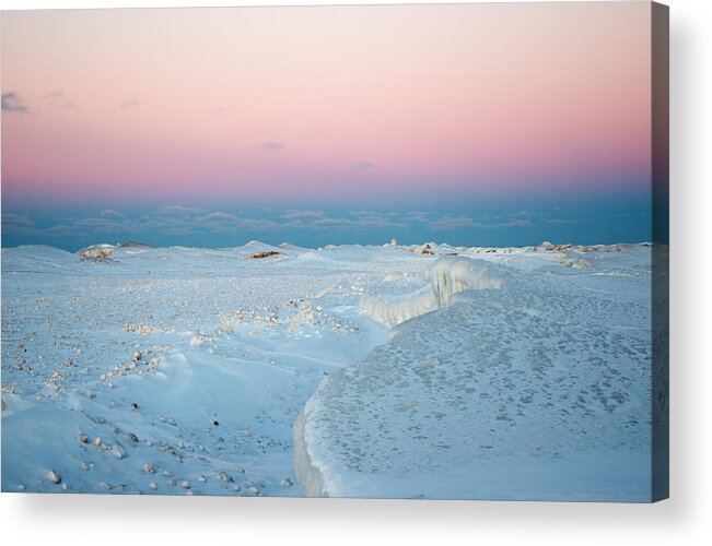 Grand Marais Michigan Acrylic Print featuring the photograph Winter Sunrise by Gary McCormick