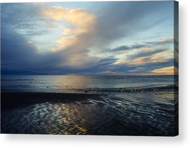 Alaska Acrylic Print featuring the photograph Winter Sunset in Blue by Michele Cornelius