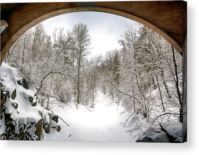 Winter Acrylic Print featuring the photograph Winter Welcome by Bryan Benson