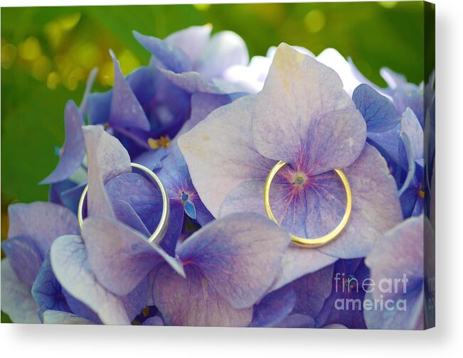 Wedding Rings Acrylic Print featuring the photograph With this Ring by Mindy Bench