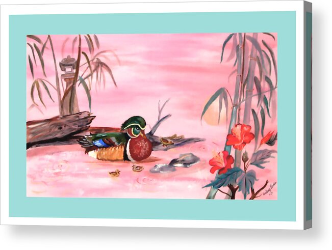 Wood Duck Acrylic Print featuring the painting Wood Duck by Anthony Seeker