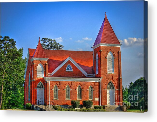 Woodville Acrylic Print featuring the photograph Woodville Baptist Church by Reid Callaway