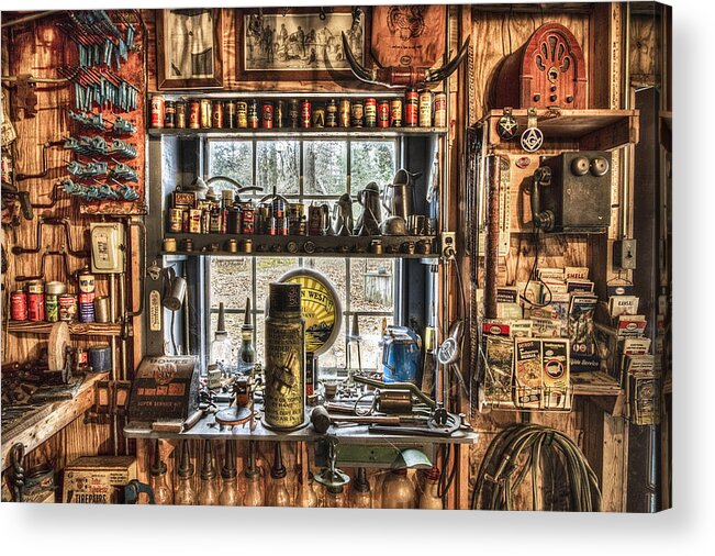 Barn Acrylic Print featuring the photograph Workshop by Debra and Dave Vanderlaan