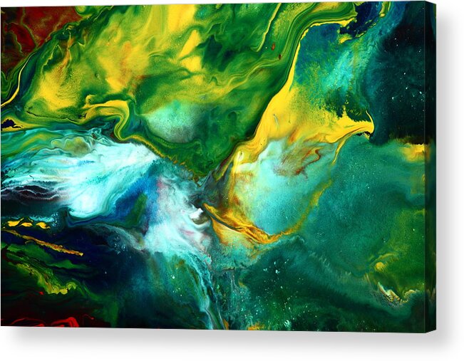 Original Abstract Art Acrylic Print featuring the painting World of Chaos Translucent Abstract by Serg Wiaderny
