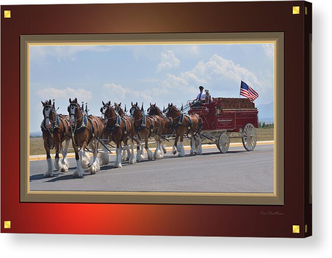 Animals Acrylic Print featuring the digital art World Renown Clydesdales by Kae Cheatham