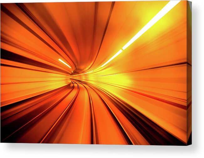 Abstract Acrylic Print featuring the photograph Wormhole by Alfred Myers