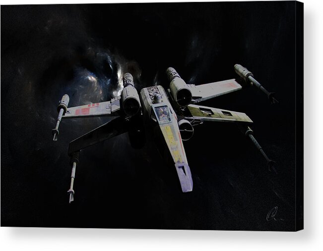 Star Wars Acrylic Print featuring the digital art X Wing Fighter 1 by Chris Thomas
