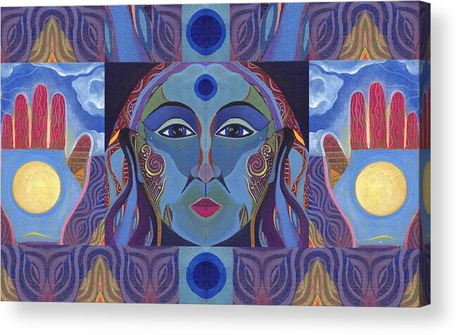 Woman Acrylic Print featuring the painting You Have The Power by Helena Tiainen