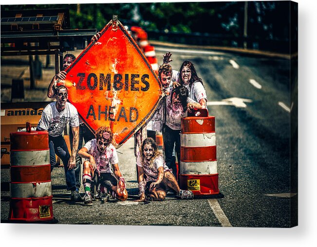 Zombie Acrylic Print featuring the photograph Zombies Ahead by Joshua Minso