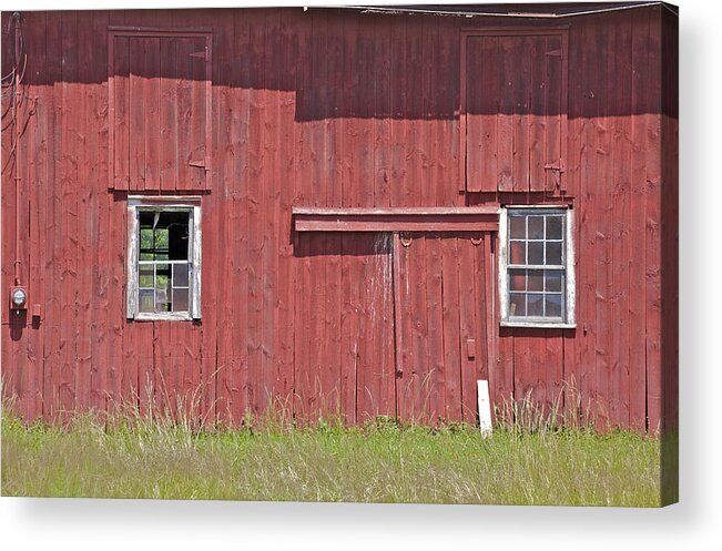 Americana Acrylic Print featuring the photograph Weathered Red Farm Barn of New Jersey by David Letts