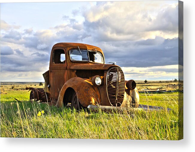Ford Truck Acrylic Print featuring the photograph 1938 Ford Pickup #2 by Steve McKinzie