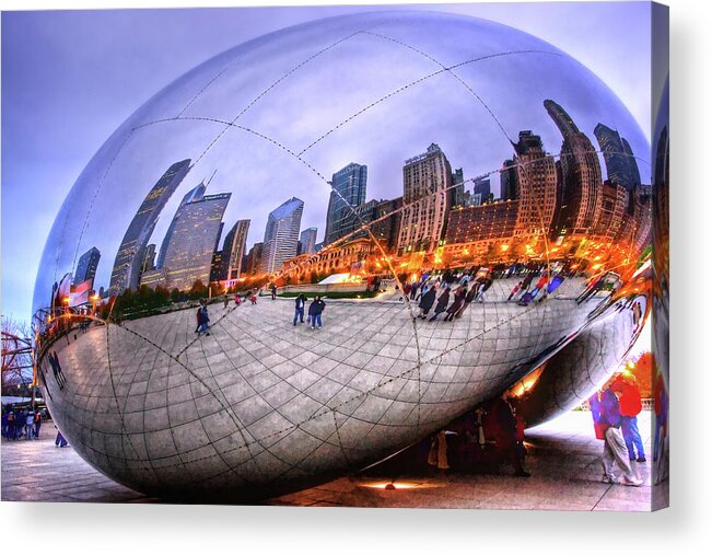 cloud Gate At Millennium Park Acrylic Print featuring the photograph Chicago Bean #1 by Mark Currier