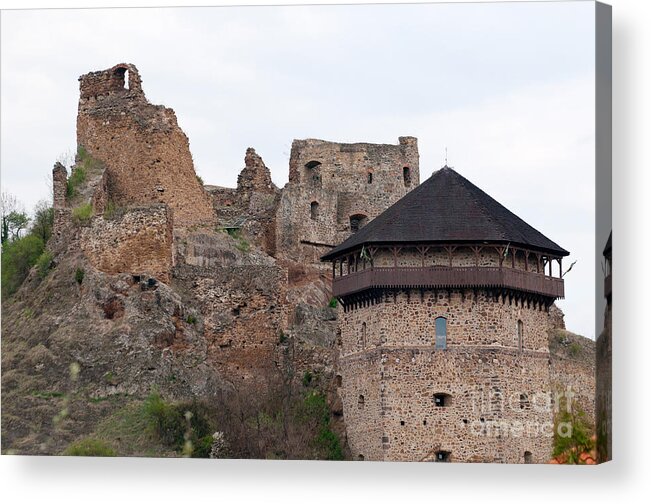 Castle Acrylic Print featuring the photograph Filakovo Hrad - Castle #1 by Les Palenik