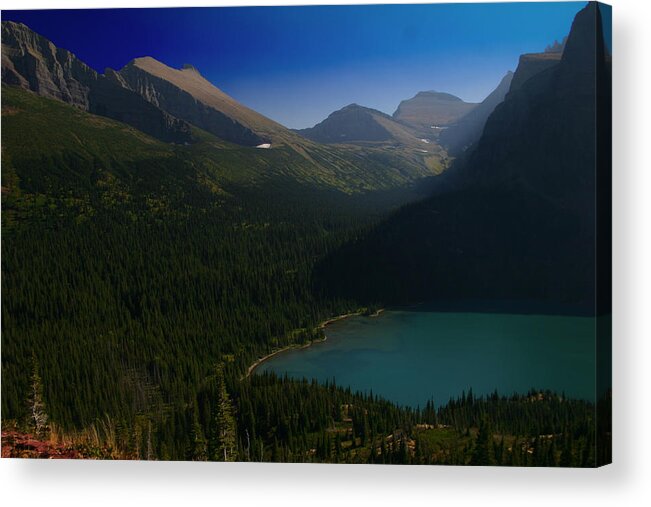 Grinnell Lake Acrylic Print featuring the photograph Grinnell Lake Glacier National Park #1 by Benjamin Dahl