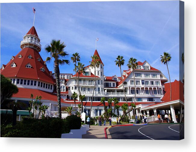 San Diego Acrylic Print featuring the photograph Hotel Del Coronado #1 by Jeff Lowe
