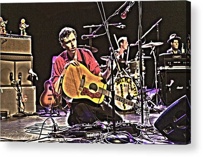 Joel Plaskett Acrylic Print featuring the photograph Joel Plaskett by Jeff Ross