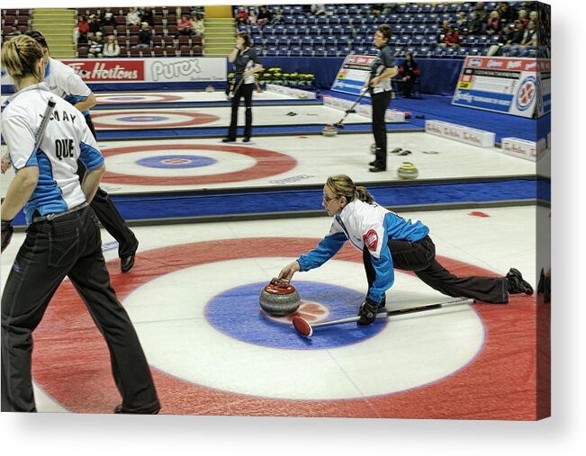 Curling Acrylic Print featuring the photograph Marie-France Larouche #1 by Lawrence Christopher