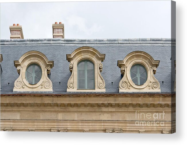 Mansarde Acrylic Print featuring the photograph Parisian Rooftop #1 by Fabrizio Ruggeri