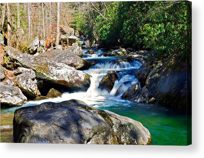 Water Acrylic Print featuring the photograph Tallulah River #1 by Susan Leggett