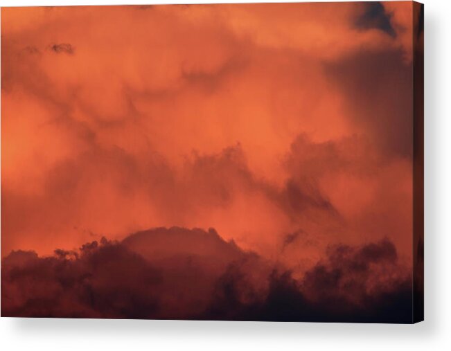 Thunderstorm Acrylic Print featuring the photograph Thunderstorm Cloud at Sunset #1 by John Burk