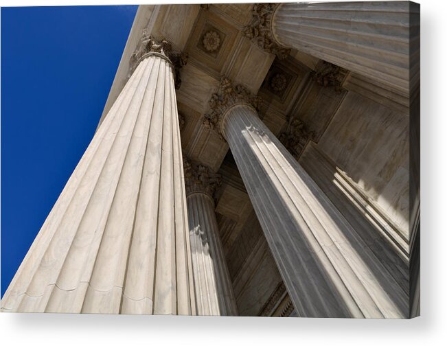 Stone Acrylic Print featuring the photograph Pillars of Law and Justice #17 by Brandon Bourdages