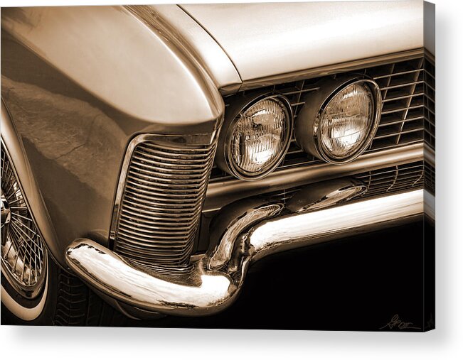 1963 Acrylic Print featuring the photograph 1963 Buick Riviera Sepia by Gordon Dean II