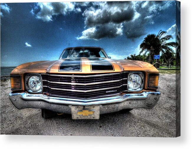 1972 Acrylic Print featuring the photograph 1972 Chevelle by David Morefield