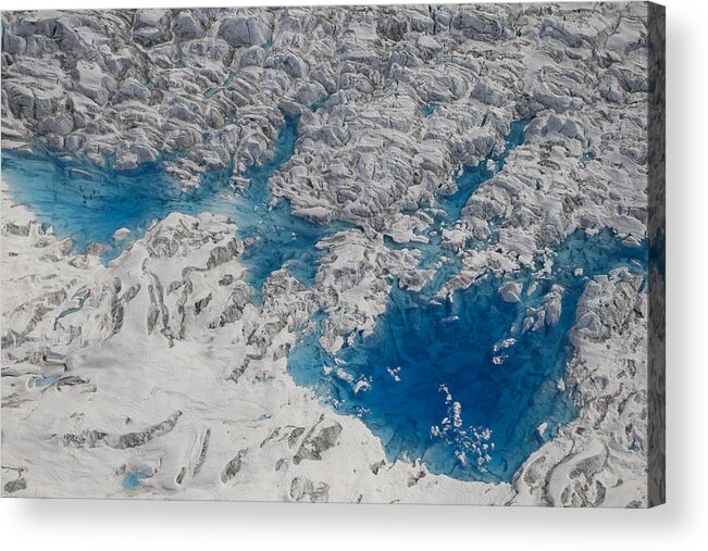 Mp Acrylic Print featuring the photograph Meltwater Lakes On Hubbard Glacier #2 by Matthias Breiter