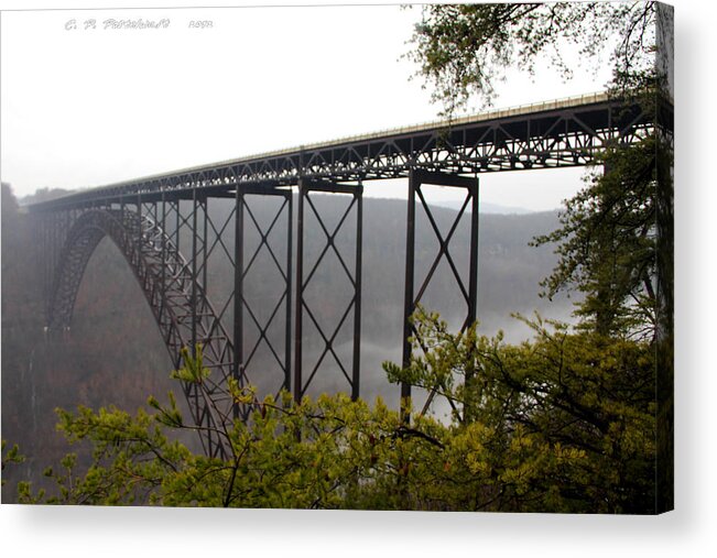New River Gorge Bridge Acrylic Print featuring the photograph New River Gorge Bridge by Carolyn Postelwait