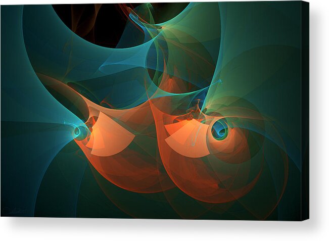 Abstract Acrylic Print featuring the digital art 275 by Lar Matre