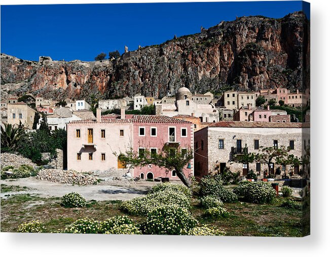 Ancient Acrylic Print featuring the photograph Monemvasia #3 by Constantinos Iliopoulos