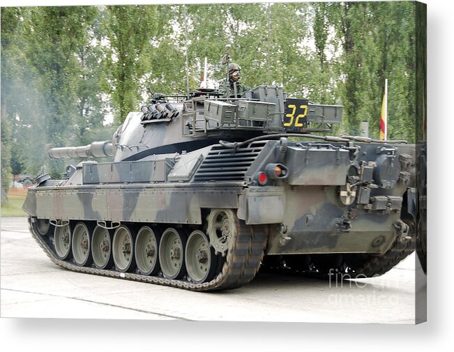 Adults Only Acrylic Print featuring the photograph The Leopard 1a5 Of The Belgian Army #3 by Luc De Jaeger