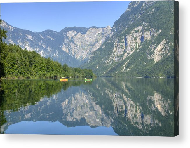 Lake Acrylic Print featuring the photograph Valley reflections #3 by Ian Middleton