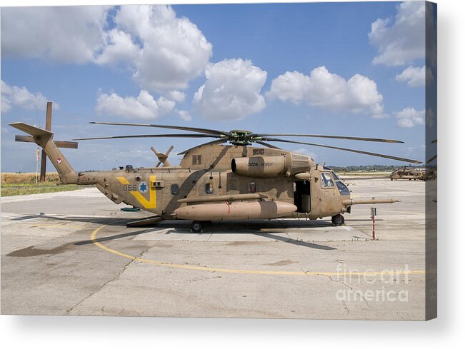 Israel Acrylic Print featuring the photograph A Sikorsky Ch-53 Yasur Of The Israeli #7 by Giovanni Colla