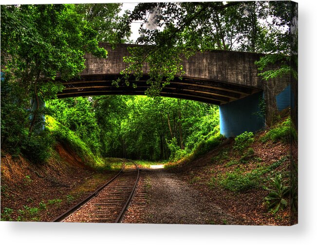 Murphy North Carolina Acrylic Print featuring the photograph A Walk Along The Tracks by Greg and Chrystal Mimbs