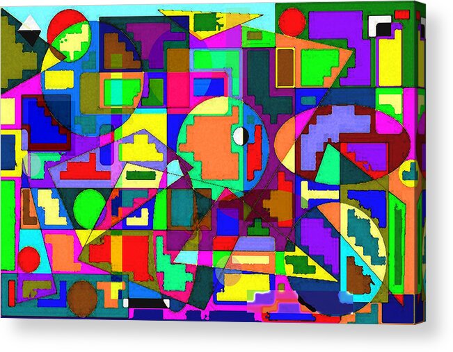 Abstract Acrylic Print featuring the digital art Abstract 17 by Timothy Bulone