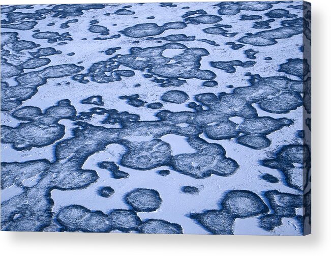 Mp Acrylic Print featuring the photograph Aerial View Of Frozen Tundra by Konrad Wothe