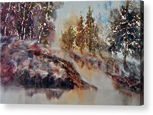Watercolor Acrylic Print featuring the painting After the Rains by Carolyn Rosenberger