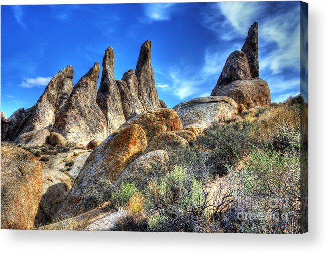 Alabama Hills Acrylic Print featuring the photograph Alabama Hills Granite Fingers by Bob Christopher