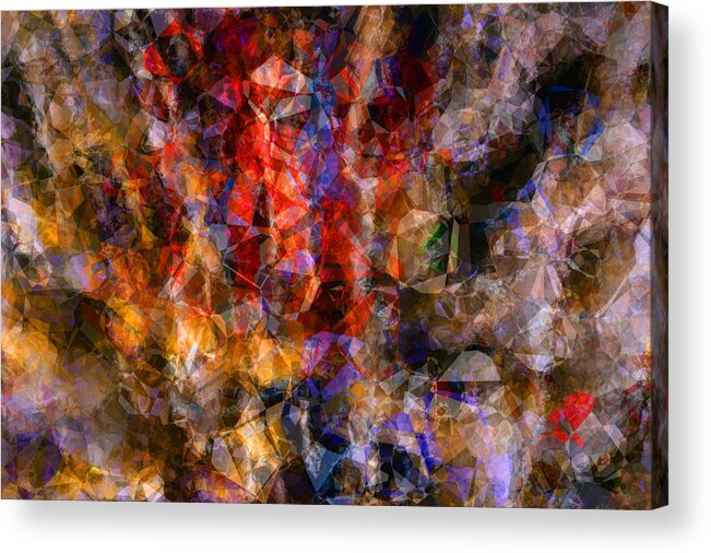 Alabaster And Roses Acrylic Print featuring the digital art Alabaster And Roses by Gary Baird