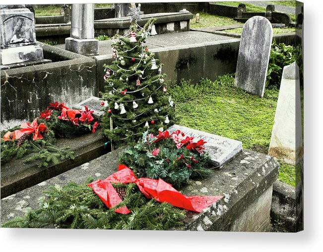 Cemetery Acrylic Print featuring the photograph Always Home For Christmas by Lorraine Devon Wilke