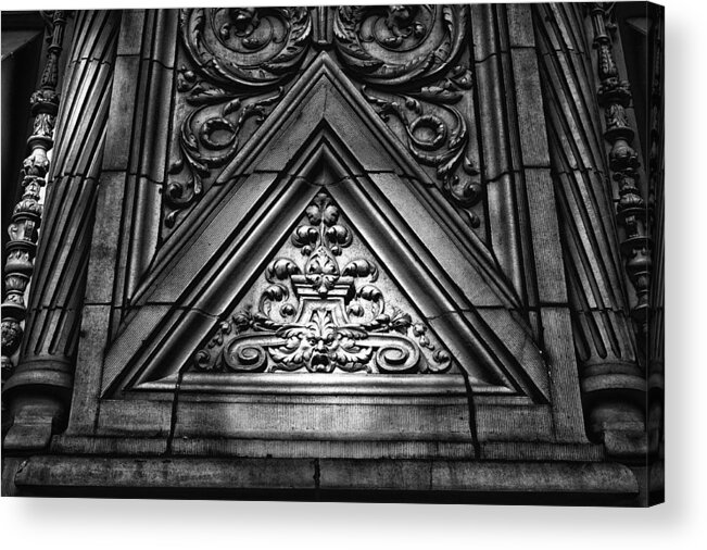 Black Russian Acrylic Print featuring the photograph Alwyn Court Building Detail 13 by Val Black Russian Tourchin