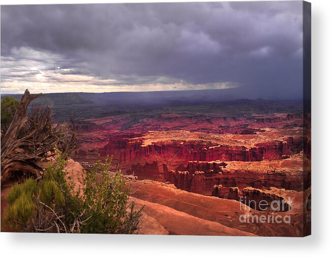 Panoramic Acrylic Print featuring the photograph Approaching Storm by Robert Bales