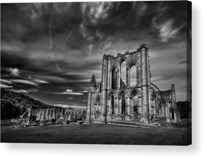 Rievaulx Acrylic Print featuring the photograph At The Dreamscape Ruins by Evelina Kremsdorf