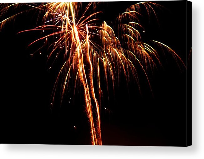 Fireworks Acrylic Print featuring the photograph Backyard Fireworks 2012 2 by Robert Morin