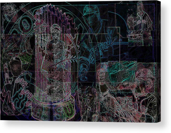 Digital Art Acrylic Print featuring the digital art Bean Town v3 by Jimi Bush