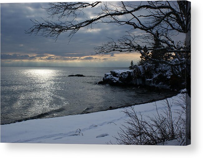 Lake Superior Acrylic Print featuring the photograph Beautiful Gloom by Tingy Wende