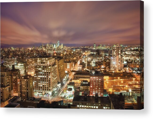New York Acrylic Print featuring the photograph Behold A Marvel In The Darkness by Evelina Kremsdorf