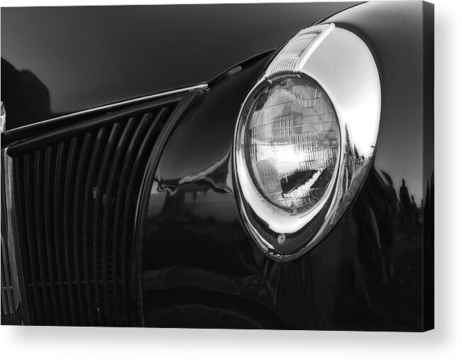 Hovind Acrylic Print featuring the photograph Black and White Ford 2 by Scott Hovind